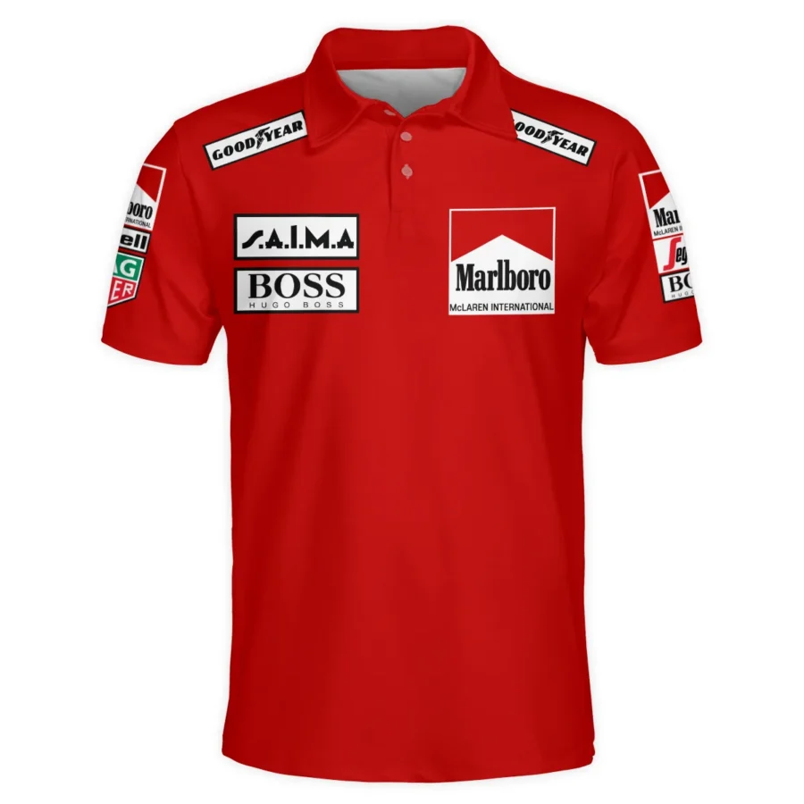 1985 Alain Prost Racing Suit McLaren F1 Team Polo Shirt BLVAAP070725A04PL