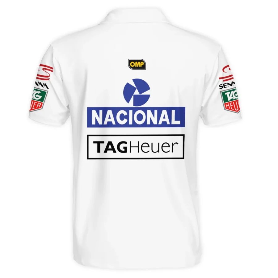 1985 Ayrton Senna John Player Special Lotus F1 Racing Team Polo Shirt BL3725A3PL