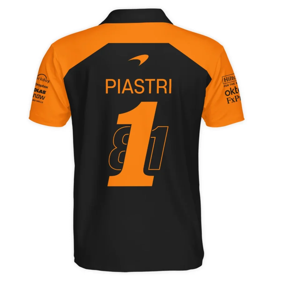 From #81 To #1 Oscar Piastri McLaren F1 Limited Edition Polo Shirt BL4725A1PL