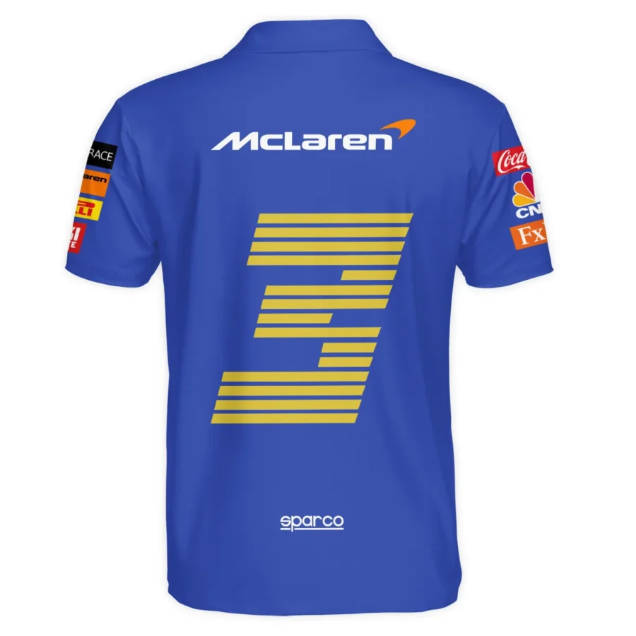 2021 Daniel Ricciardo McLaren F1 Team Race Suit Polo Shirt BLVA180725A03PL