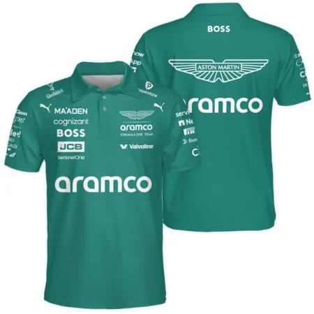 2025 Aston Martin F1 Race Suit Polo Shirt BLVA120725A04AMPL