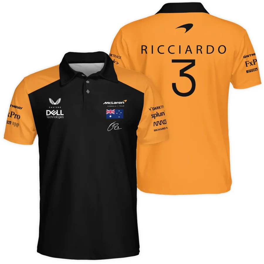 2022 Daniel Ricciardo McLaren F1 Team Suit Polo Shirt BLVA180725A07PL