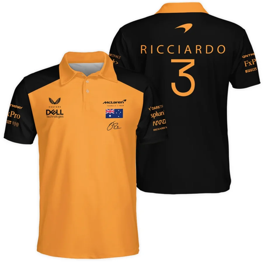 2022 Daniel Ricciardo McLaren F1 Team Suit Polo Shirt BLVA180725A08PL