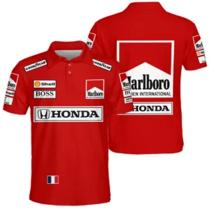 1989 Alain Prost Racing Costume Ferrari F1 Team Hoodie Half Zipper BLVAAP070725A01HDF