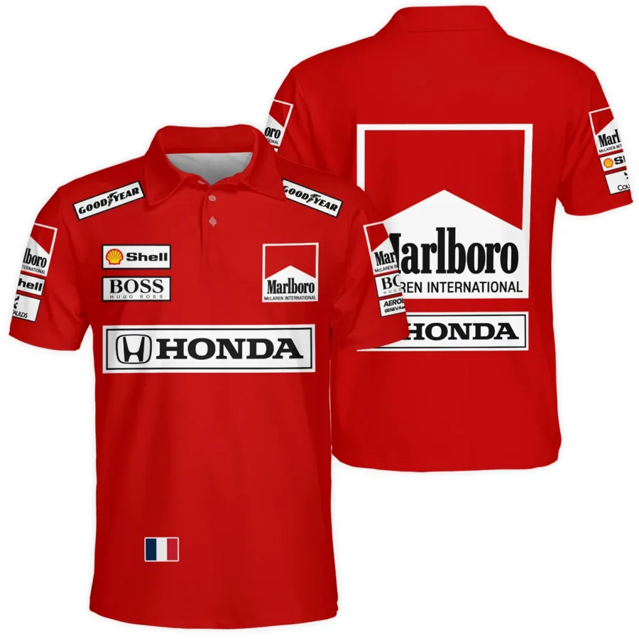 1989 Alain Prost Racing Costume Ferrari F1 Team Polo Shirt BLVAAP070725A01PL