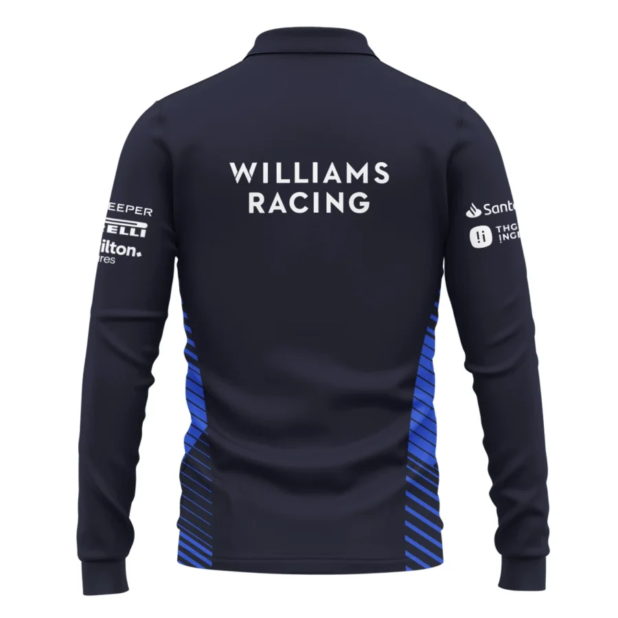 2025 Williams F1 Team Suit Long Polo Shirt BLVA080725A01WILLPL
