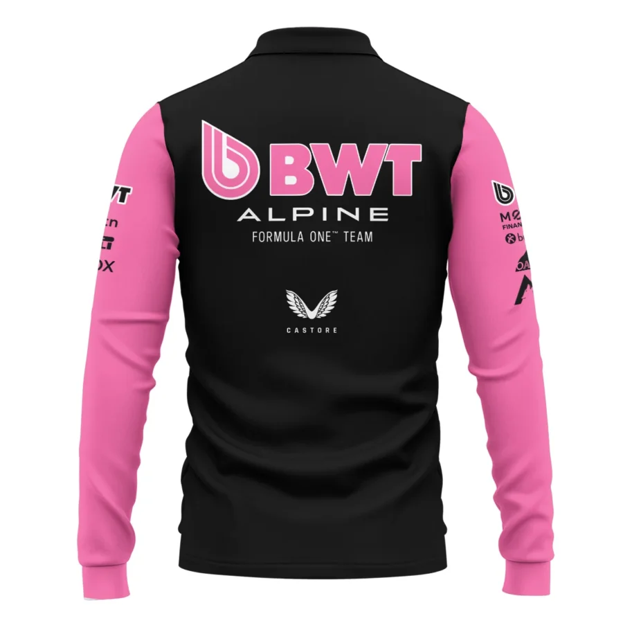 2025 Alpine F1 Team Suit Long Polo Shirt BLVA150725A05ALPLPL