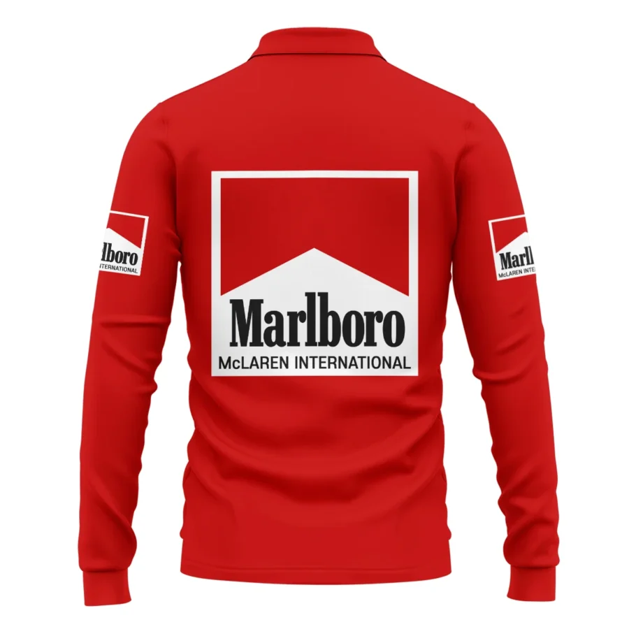 1990 Alain Prost Racing Costume Ferrari F1 Team Long Polo Shirt BLVAAP070725A02LPL