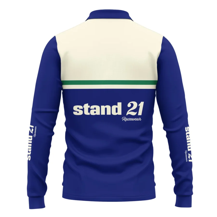 1990s Sir Jack Brabham Race IndyCar Suit Long Polo Shirt BLVAJB070725A02LPL