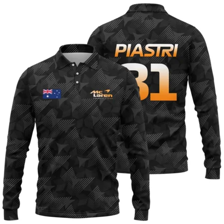 Oscar Piastri McLaren F1 Limited Edition Long Polo Shirt BLOP13725A2LPL