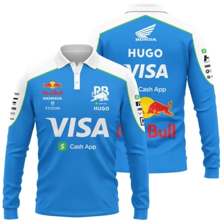 2025 Racing Bulls F1 Race Suit Long Polo Shirt BLVA110725A04RCBLPL