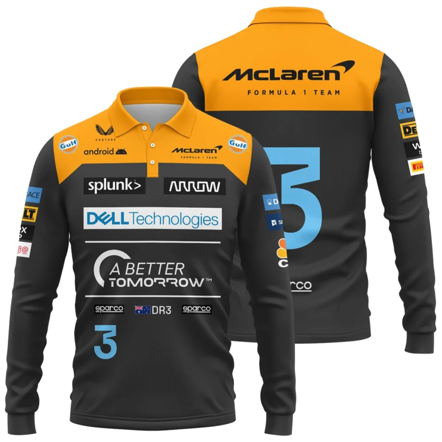 2022 Race Suit Uniform Long Polo Shirt For Fans BLVA180725A06LPL-1 CleanFit