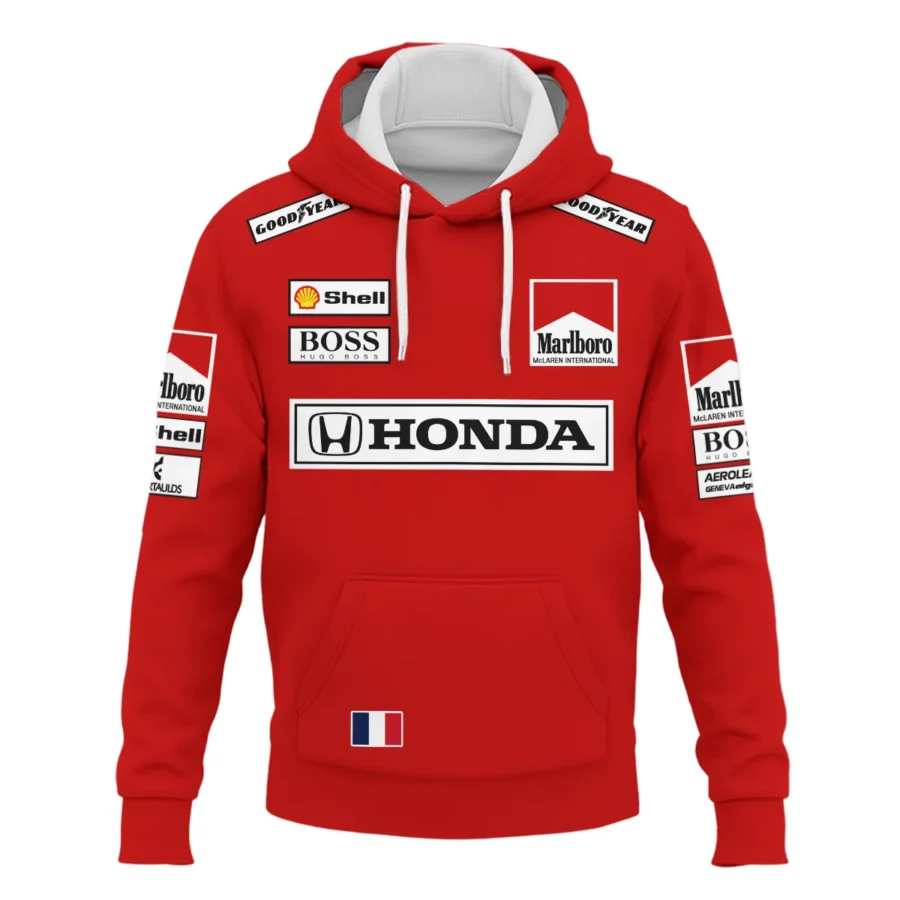 1989 Alain Prost Racing Costume Ferrari F1 Team Hoodie BLVAAP070725A01HD