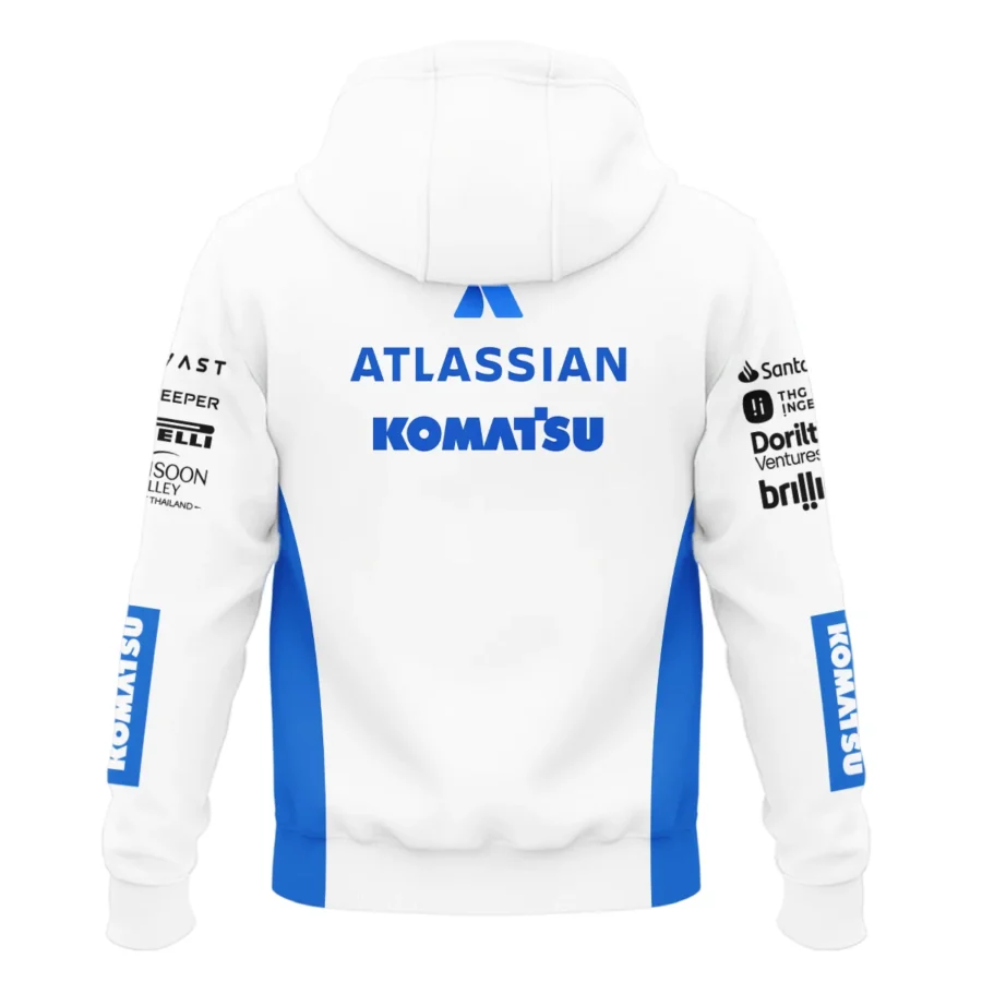 2025 Williams F1 Race Suit Zipper Hoodie BLVA100725A03WILZHD