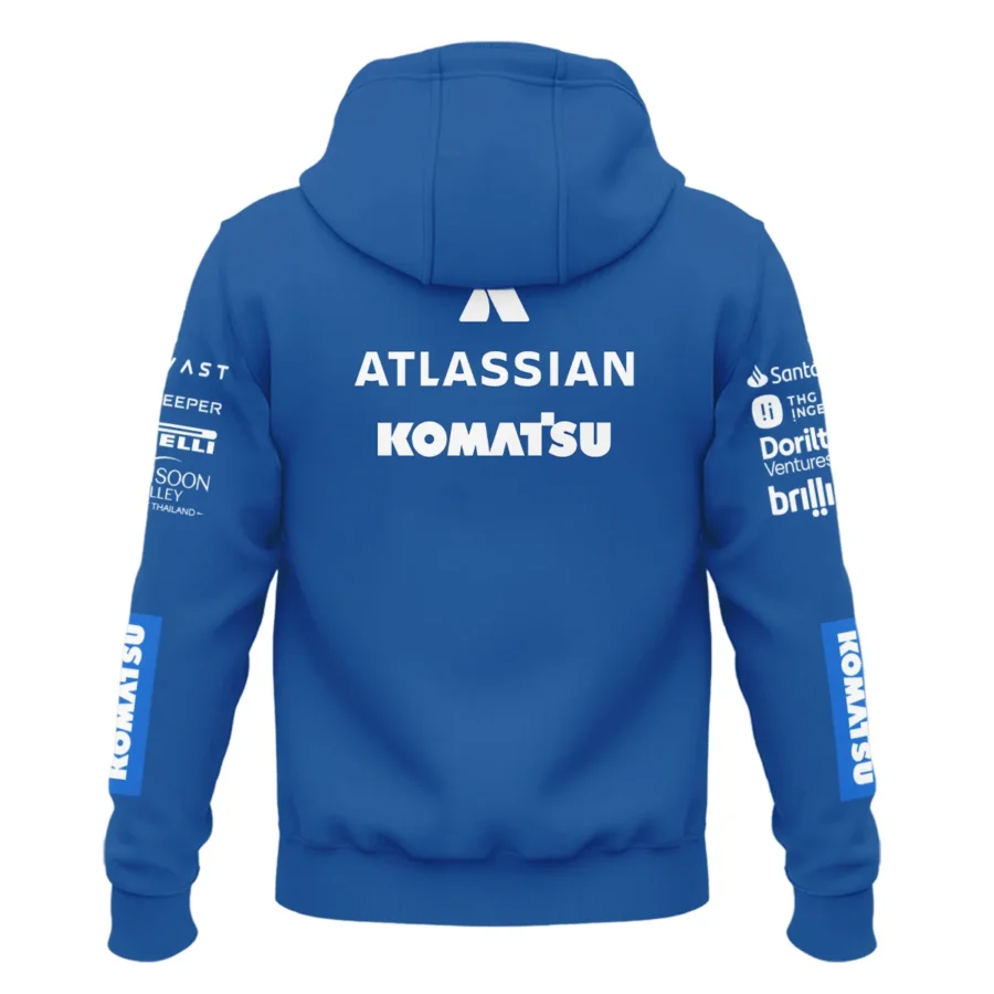 2025 Williams F1 Race Suit Zipper Hoodie BLVA100725A04WILZHD