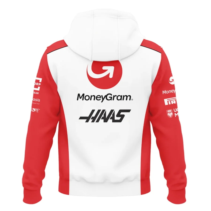 2025 Haas F1 Team Suit Zipper Hoodie BLVA150725A02HAASZHD