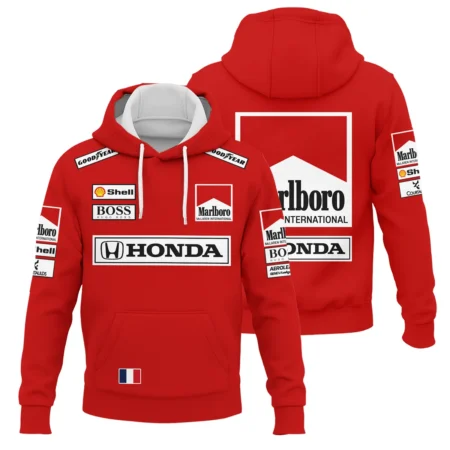 1989 Alain Prost Racing Costume Ferrari F1 Team Hoodie BLVAAP070725A01HD