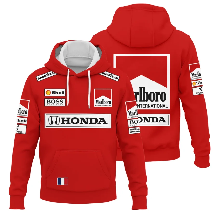 1989 Alain Prost Racing Costume Ferrari F1 Team Hoodie BLVAAP070725A01HD