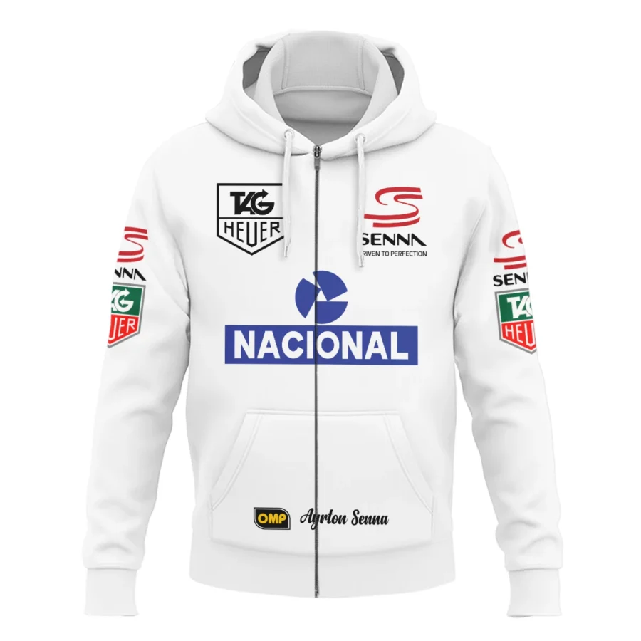 1985 Ayrton Senna John Player Special Lotus F1 Racing Team Zipper Hoodie BL3725A3ZHD
