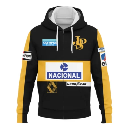 1985 Ayrton Senna John Player Special - Lotus F1 Racing Team Zipper Hoodie BL3725A4ZHD