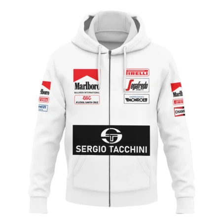 1984 Ayrton Senna Sergio Tacchini Toleman F1 Promotional Team Zipper Hoodie BL3725A7ZHD