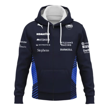 2025 Williams F1 Team Suit Zipper Hoodie BLVA080725A01WILZHD