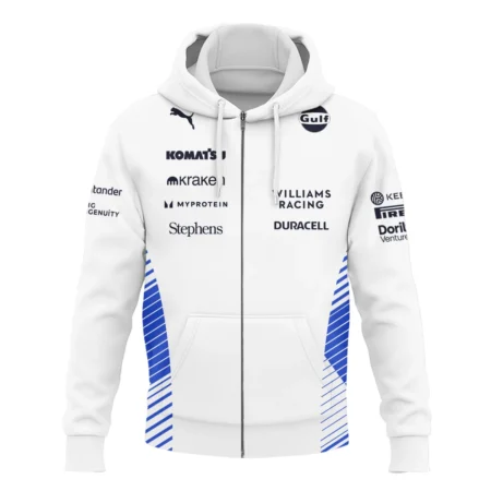2025 Williams F1 Team Suit Zipper Hoodie BLVA080725A02WILZHD