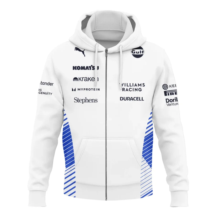2025 Williams F1 Team Suit Zipper Hoodie BLVA080725A02WILZHD