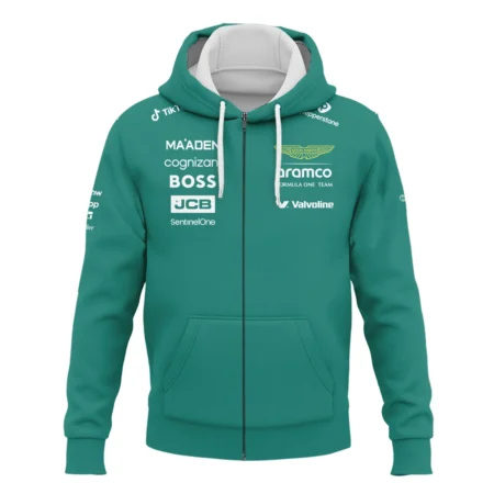 2025 Aston Martin F1 Team Suit Zipper Hoodie BLVA120725A01AMZHD