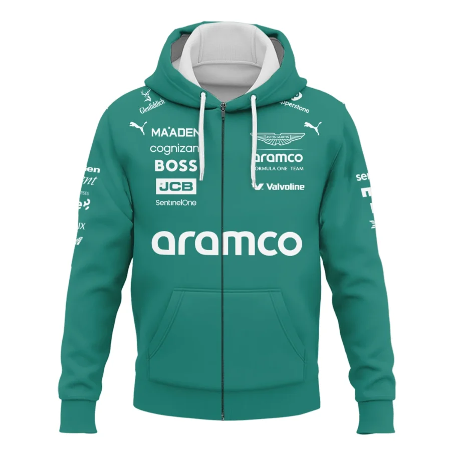 2025 Aston Martin F1 Race Suit Zipper Hoodie BLVA120725A04AMZHD