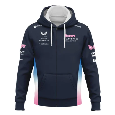 2025 Alpine F1 Team Suit Zipper Hoodie BLVA150725A01ALPZHD