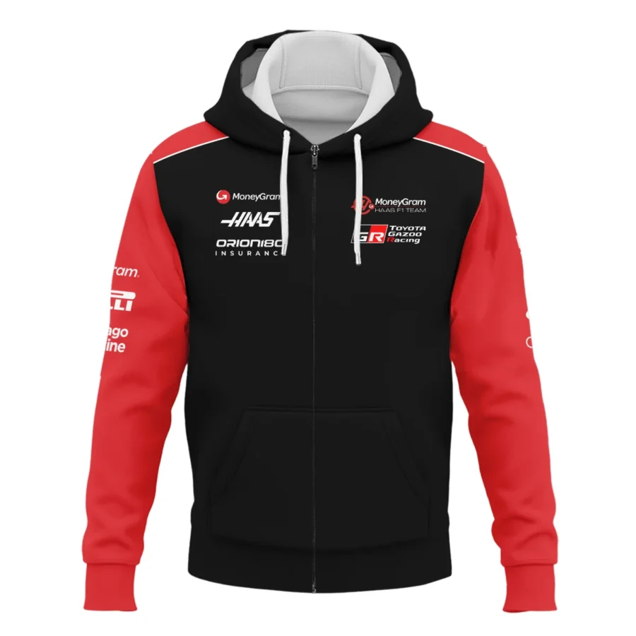 2025 Haas F1 Team Suit Zipper Hoodie BLVA150725A01HAASZHD