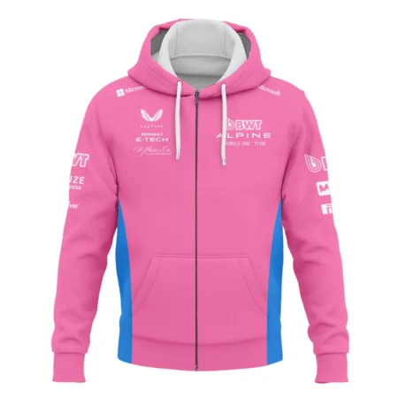 2025 Alpine F1 Team Suit Zipper Hoodie BLVA150725A02ALPZHD