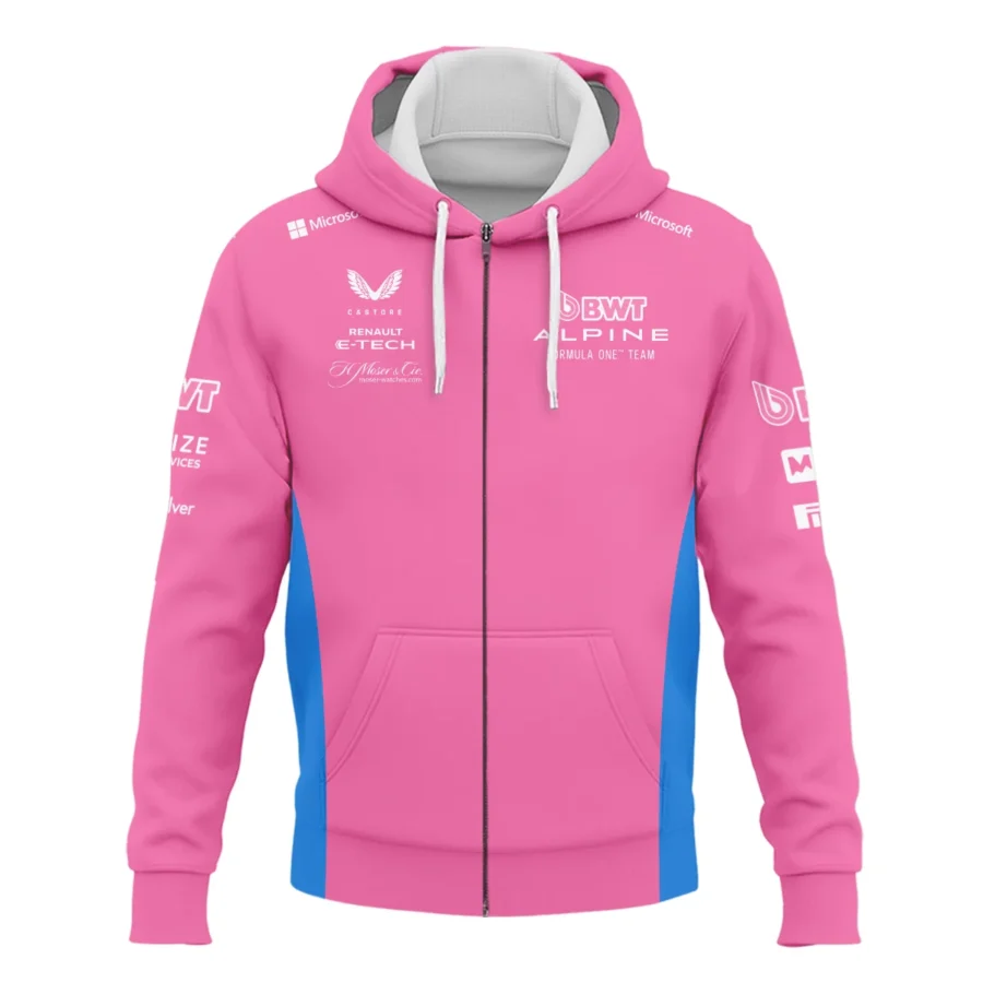 2025 Alpine F1 Team Suit Zipper Hoodie BLVA150725A02ALPZHD
