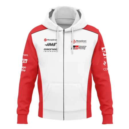2025 Haas F1 Team Suit Zipper Hoodie BLVA150725A02HAASZHD