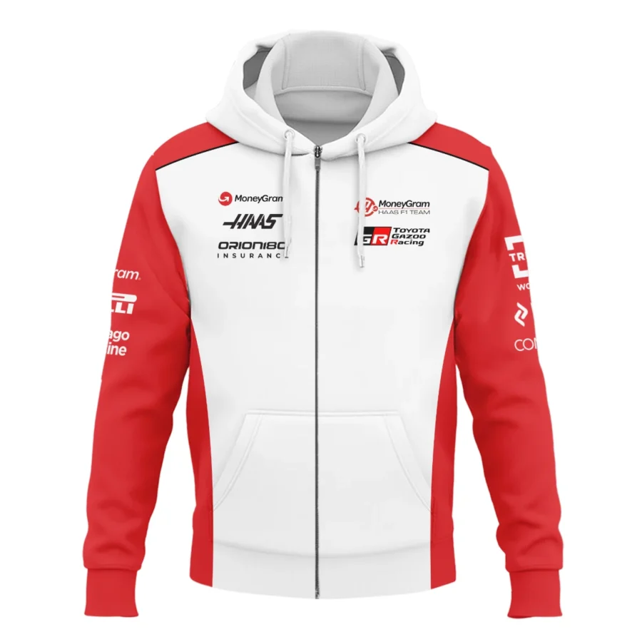 2025 Haas F1 Team Suit Zipper Hoodie BLVA150725A02HAASZHD