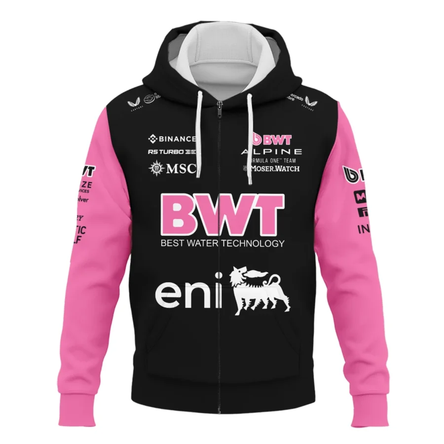 2025 Alpine F1 Team Suit Zipper Hoodie BLVA150725A05ALPZHD