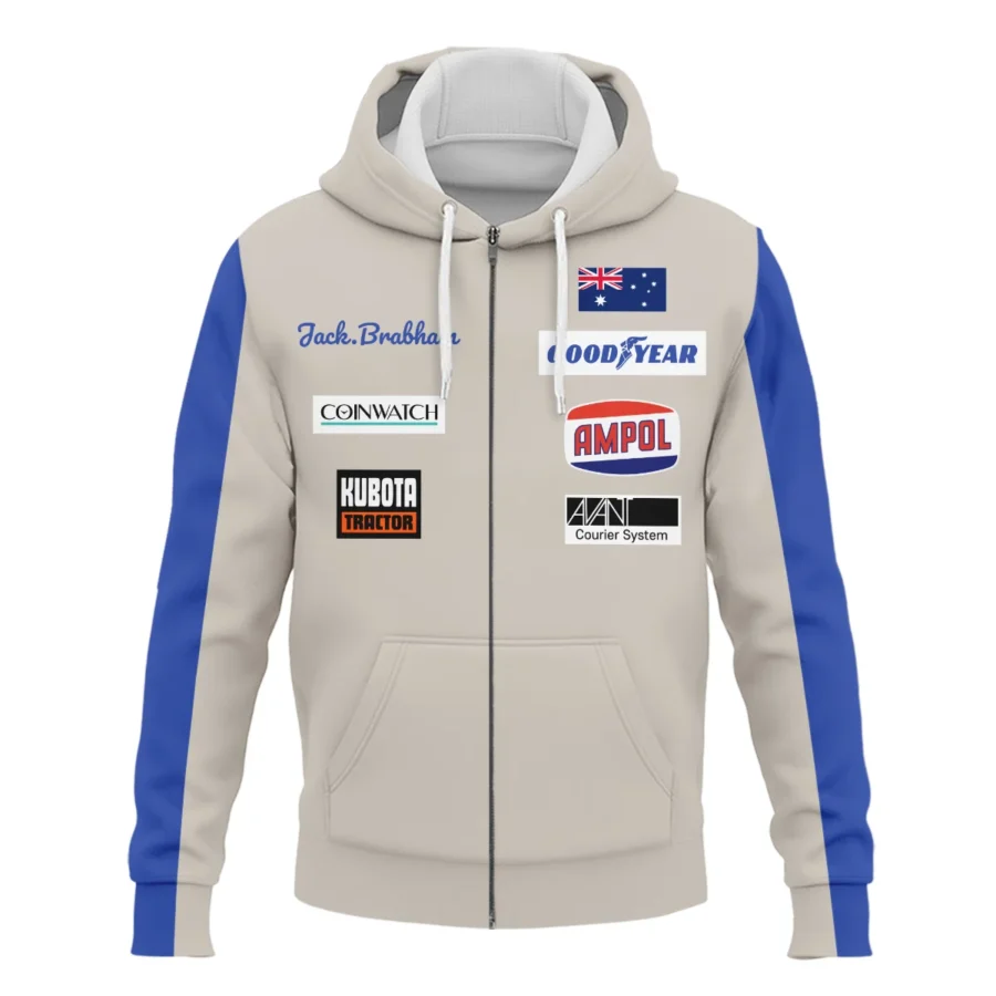 1970 Jack Brabham race suit Zipper Hoodie BLVAJB070725A01ZHD