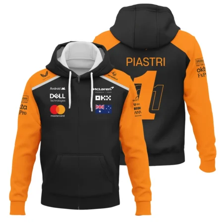 From #81 To #1 Oscar Piastri McLaren F1 Limited Edition Zipper Hoodie BL4725A1ZHD