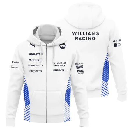 2025 Williams F1 Team Suit Zipper Hoodie BLVA080725A02WILZHD