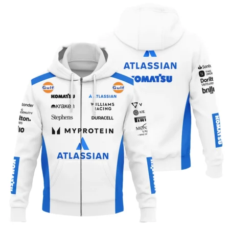 2025 Williams F1 Race Suit Zipper Hoodie BLVA100725A03WILZHD