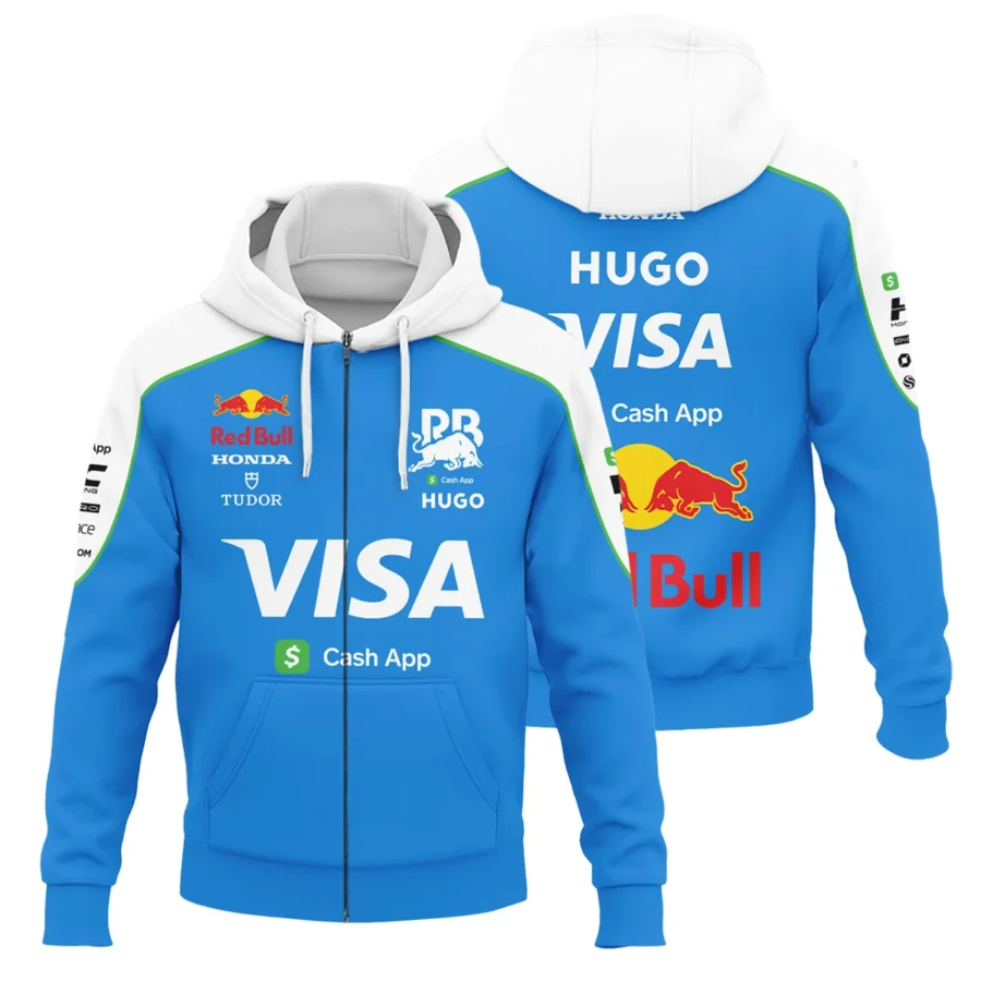 2025 Racing Bulls F1 Race Suit Zipper Hoodie BLVA110725A04RCBZHD