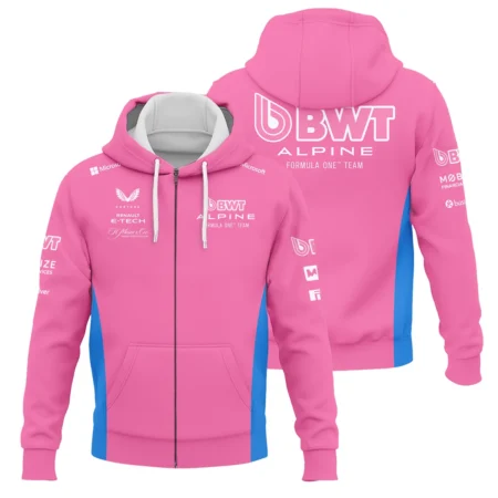 2025 Alpine F1 Team Suit Zipper Hoodie BLVA150725A02ALPZHD