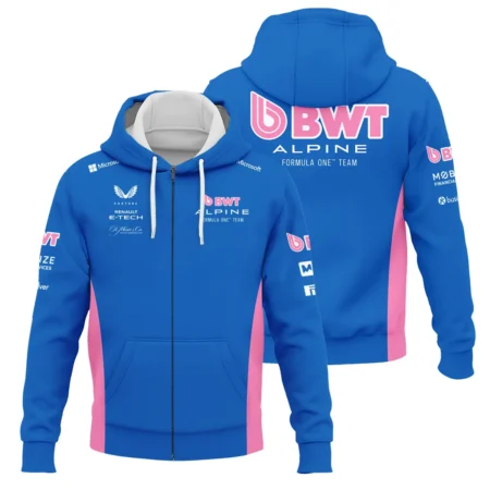 2025 Alpine F1 Race Suit Zipper Hoodie BLVA150725A03ALPZHD