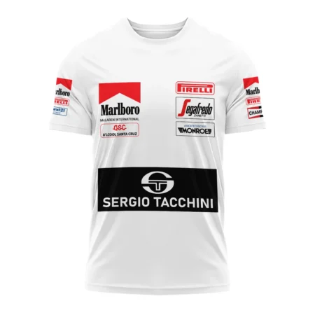 1984 Ayrton Senna Sergio Tacchini Toleman F1 Promotional Team T-Shirt BL3725A7TS