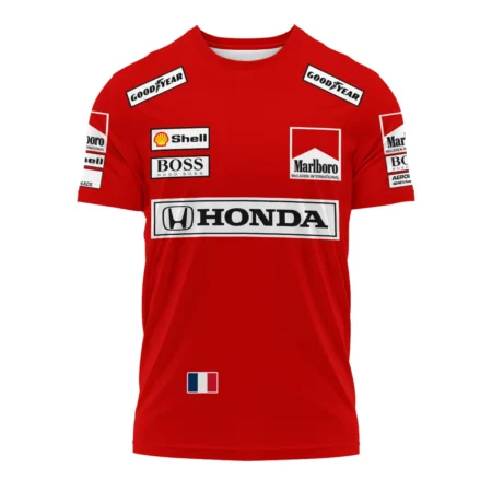 1989 Alain Prost Racing Costume Ferrari F1 Team T-Shirt BLVAAP070725A01TS