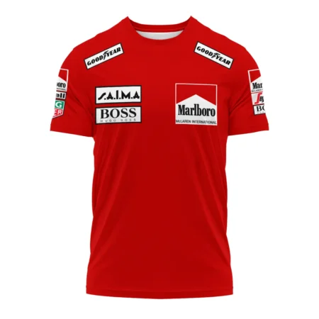 1985 Alain Prost Racing Suit McLaren F1 Team T-Shirt BLVAAP070725A04TS