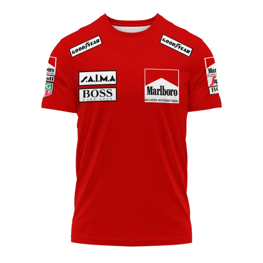 1985 Alain Prost Racing Suit McLaren F1 Team T-Shirt BLVAAP070725A04TS