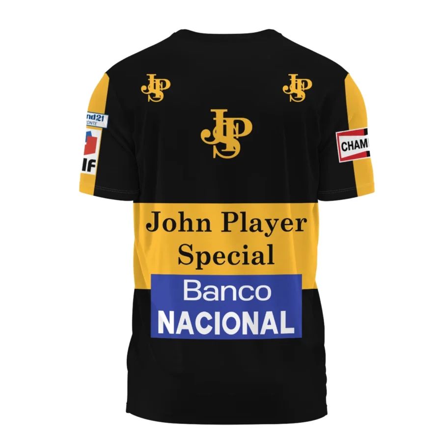 1985 Ayrton Senna John Player Special - Lotus F1 Racing Team T-Shirt BL3725A4TS
