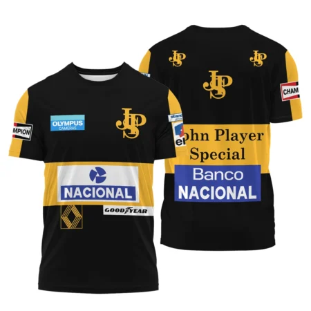 1985 Ayrton Senna John Player Special - Lotus F1 Racing Team T-Shirt BL3725A4TS